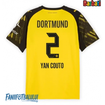 Borussia Dortmund Yan Couto #2 Tricou Fotbal Replică 2025-26 Barbati Acasa